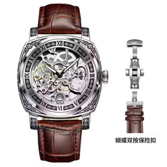 Brown Belt Silver Case