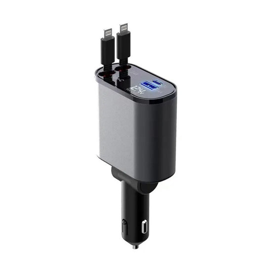 Metal Car Charger 100W Fast USB & TYPE-C Adapter for Your Car