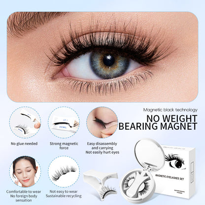 Magnetic False Eyelashes with Storage Box and Applicator