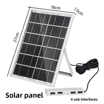 Solar USB Charger Panel with 4 Ports for Camping and Travel