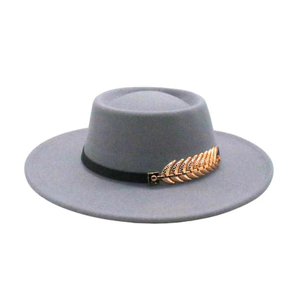 Retro AutumnWinter Wide-Brimmed Wool Jazz Hat for Winter
