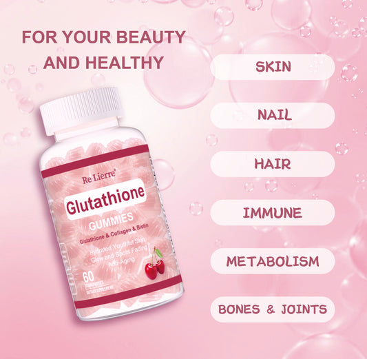 Glutathione Collagen Gummies Cherry Flavor for Healthy Skin