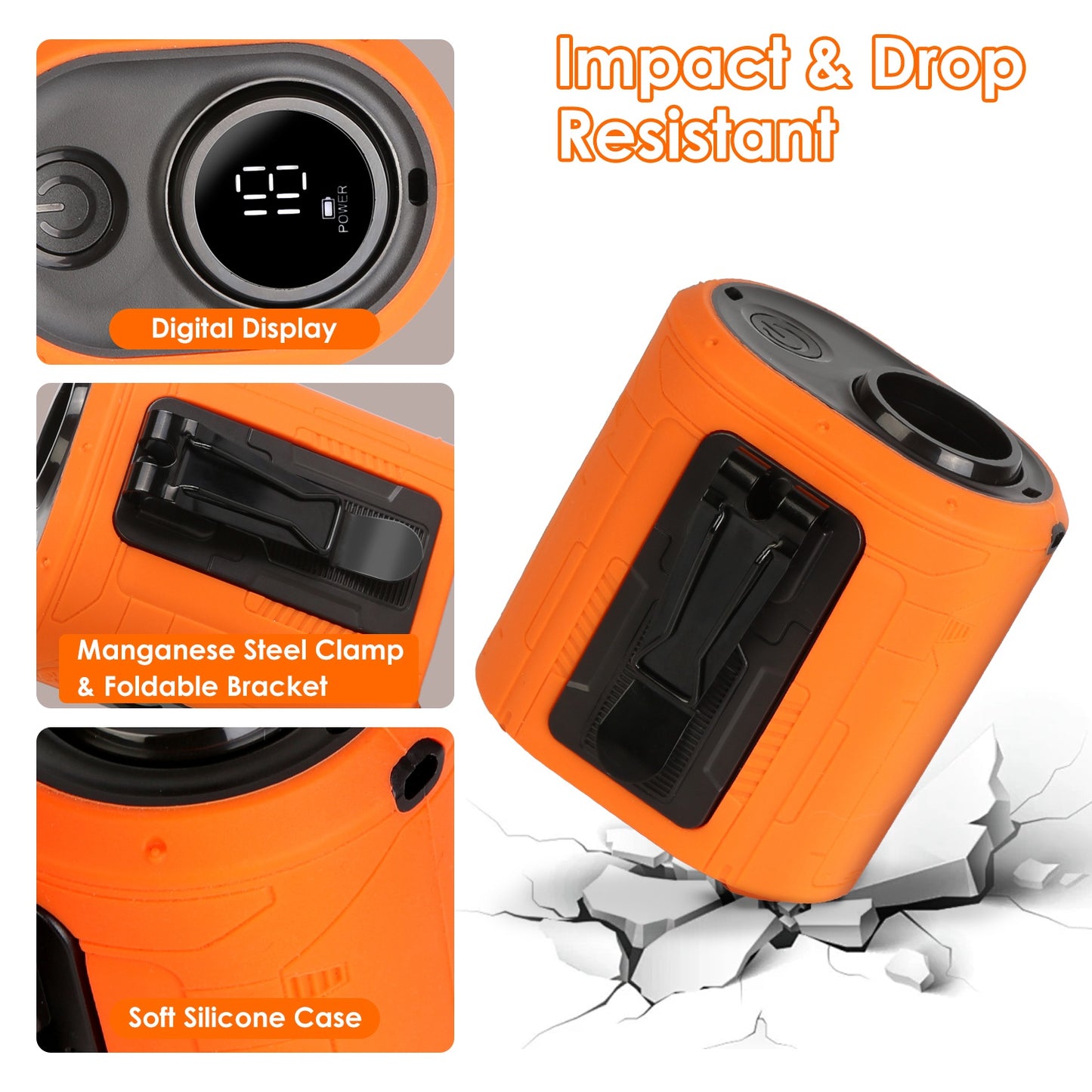 5-in-1 Portable Waist Clip Fan with Flashlight & 5 Speeds
