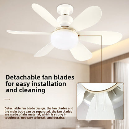 E27 Screw-Mount Ceiling Fan Light with Six Blades