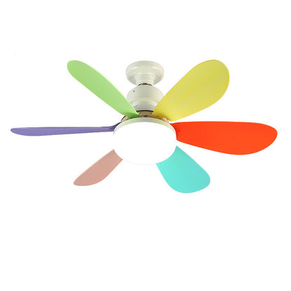 E27 Screw-Mount Ceiling Fan Light with Six Blades