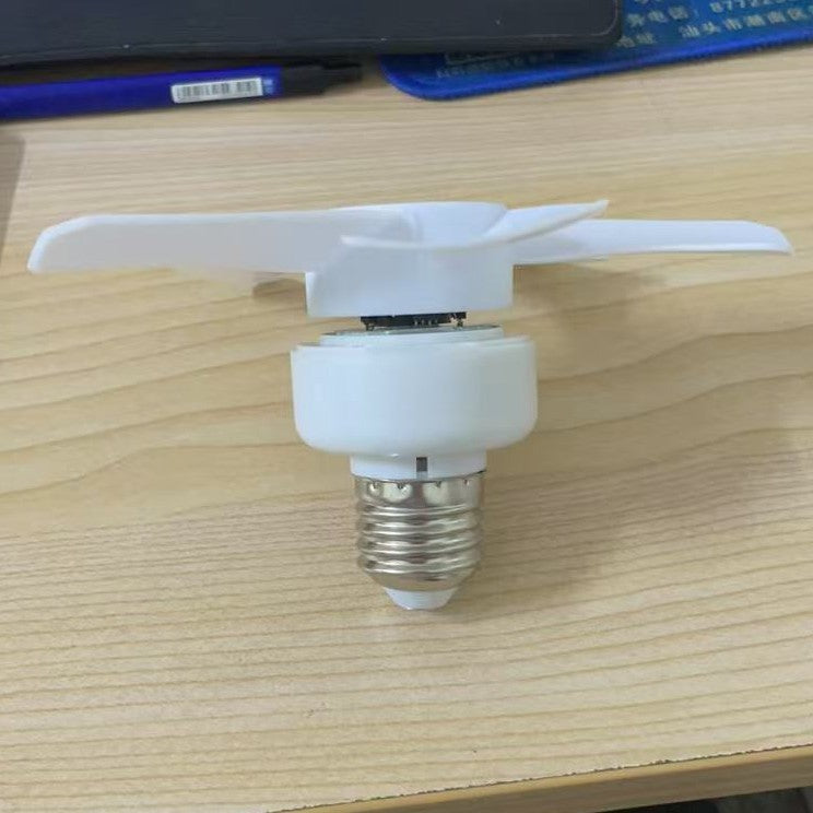 E27 Screw-Mount Mini LED Desk Fan