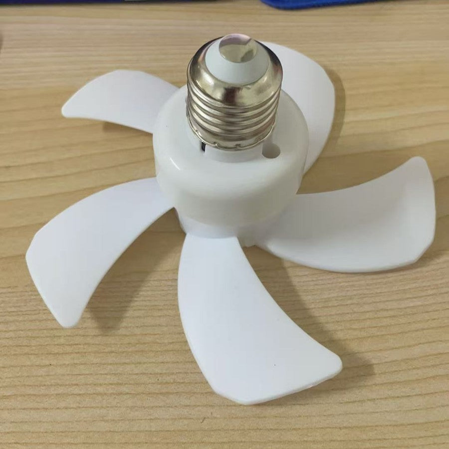 E27 Screw-Mount Mini LED Desk Fan