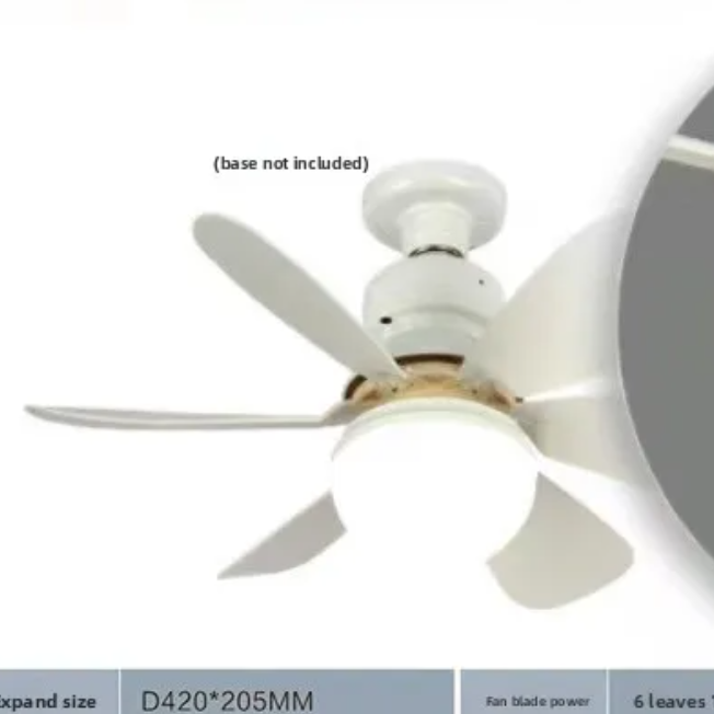 E27 Screw Mount Smart Ceiling Fan with Light