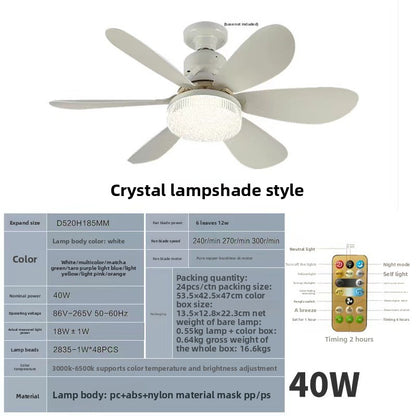 E27 Screw Mount Smart Ceiling Fan with Light