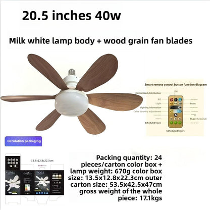 E27 Screw Mount Smart Ceiling Fan with Light
