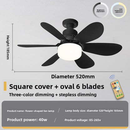 E27 Screw Mount Smart Ceiling Fan with Light