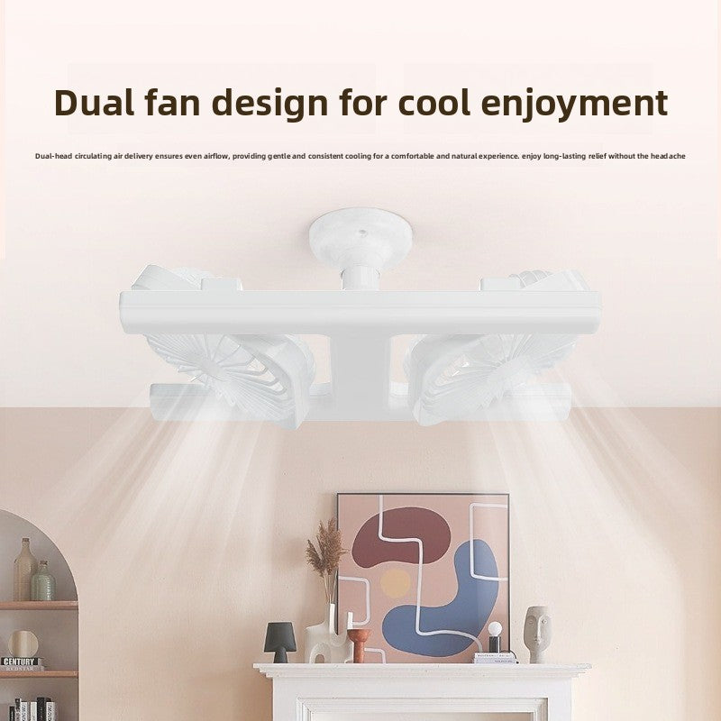 E27 Spiral Silent LED Fan Light