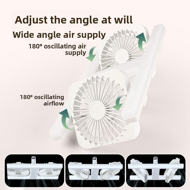 E27 Spiral Silent LED Fan Light