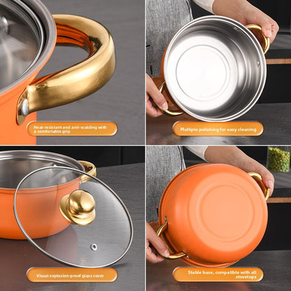 Stainless Steel Cookware Durable Kitchen Pots and Pans Set