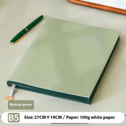 Soft Leather Covered Notebook with Litchi Pattern for Notes
