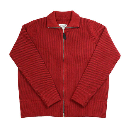 Men’s Cardigan Sweater with Stand Collar and Zipper Jacket
