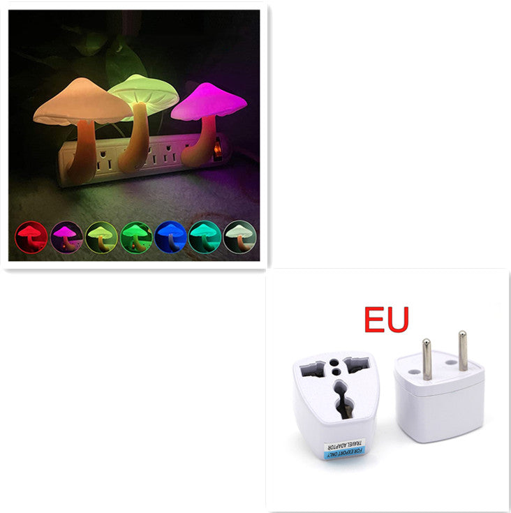 Buy LED Night Light Mushroom Lamp – Wall Socket Warm White Light