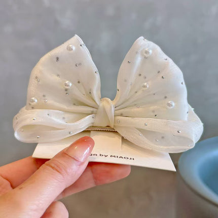 Buy Spring Summer Pearl Bow Hair Clip for Girls Online