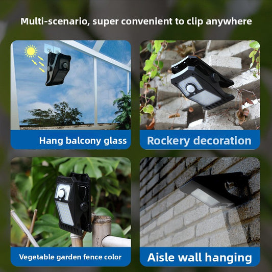 Motion Sensor Outdoor Wall Light with Solar Power System Design