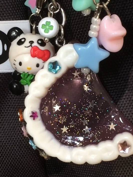 Buy Sweet Girl Sequin Glitter Teeth Car Keychain Cute Charm