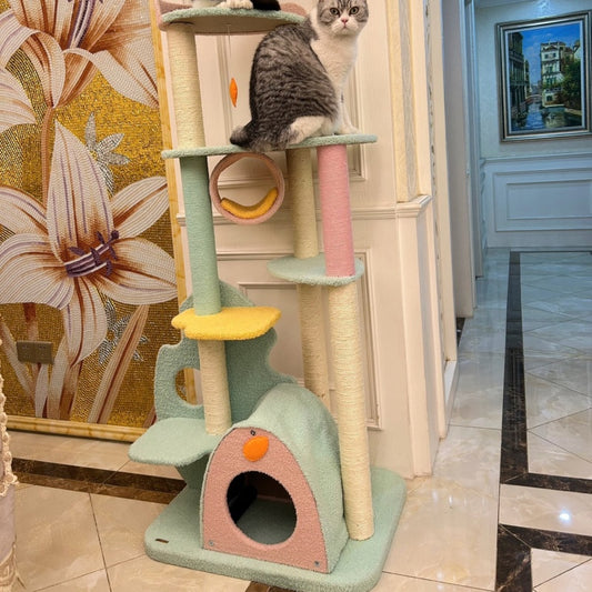 Cat Life Supplies Large Scratching Post and Toys for Cats