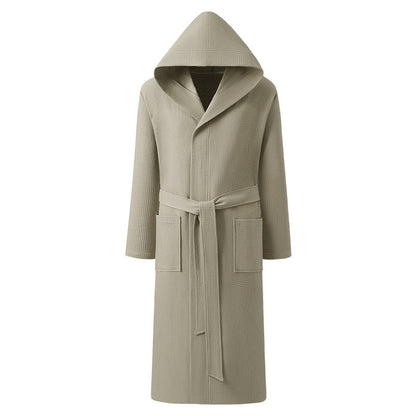 Buy Men’s Pure Cotton Hooded Bathrobe Soft Towels Robe