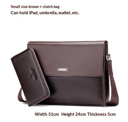 Trendy Men’s Business & Casual Leather Bag Large Capacity
