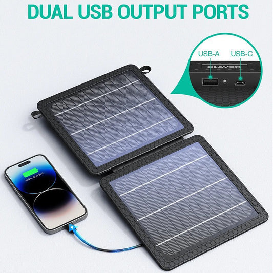 10W Fast Solar Charging Panel with USB-A for Outdoor Power