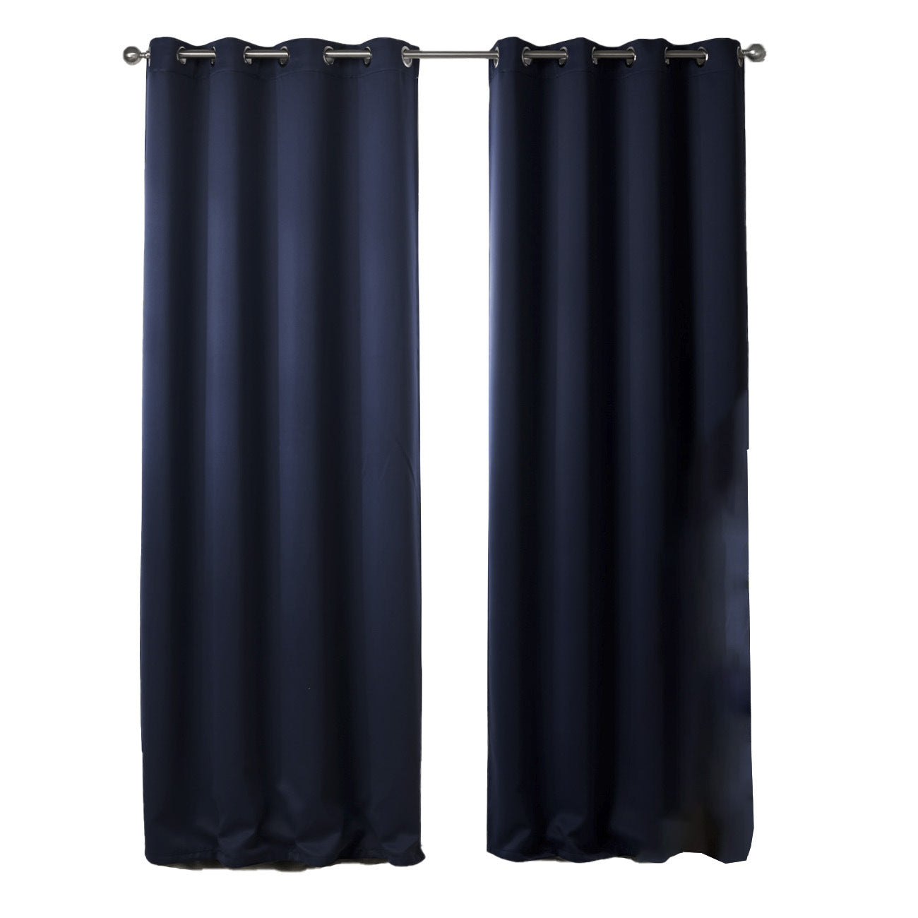 Buy Dark Blue Bedroom Blackout Fabric Printed Curtains for Style Room