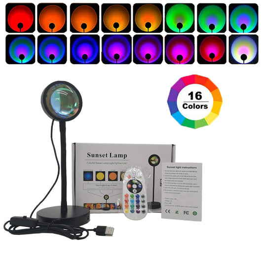 Rainbow Projection Desk Lamp – USB Powered Colorful Lighting