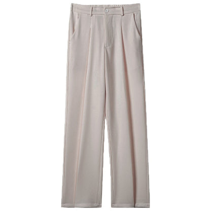 Buy Men’s Casual Draped Straight Suit Pants Online