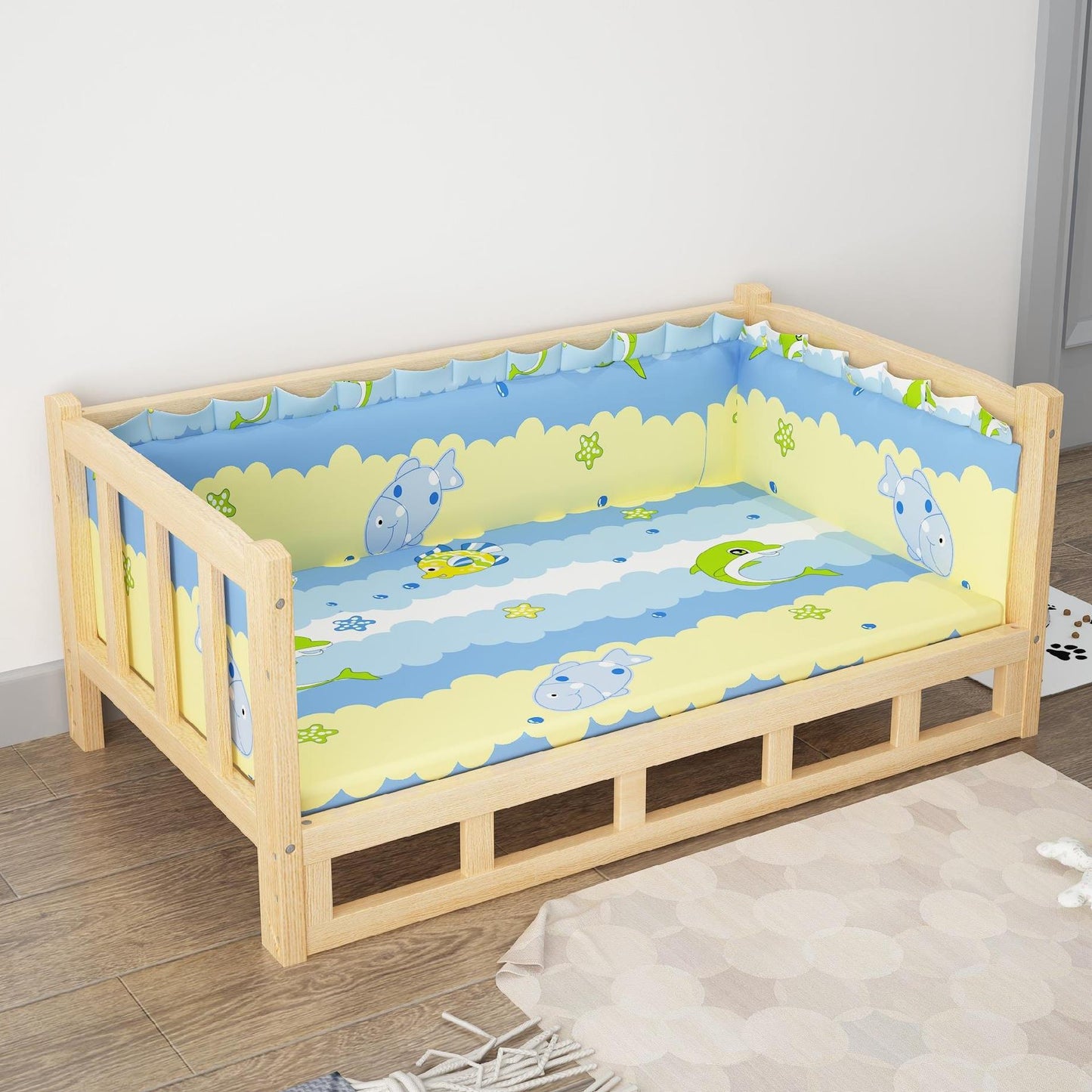 Pet Dog Bed – Summer Wooden Bed for Small and Large Dogs