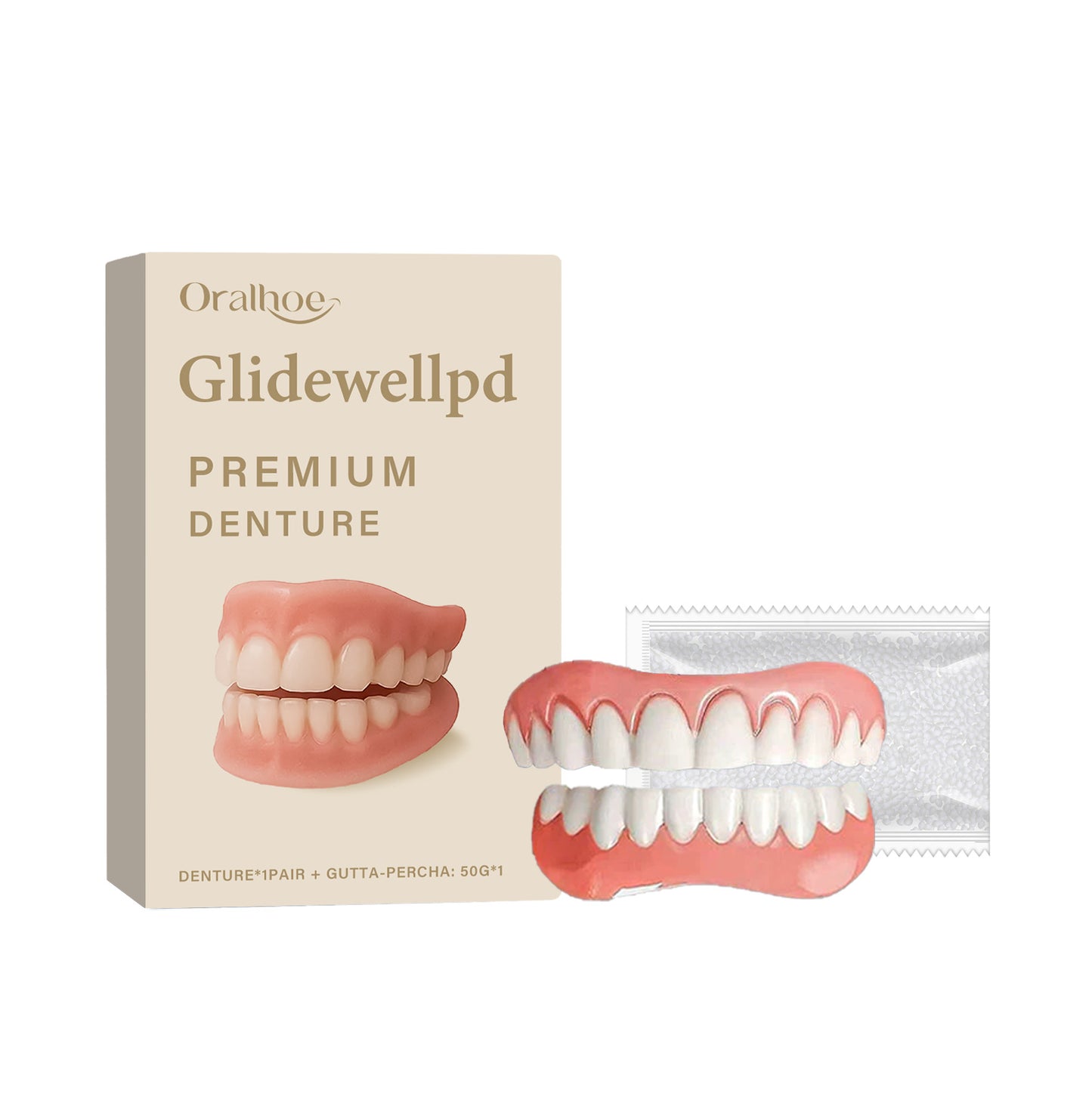 Silicone Denture Set for Comfortable Smile Support and Care