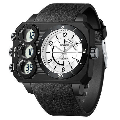 Outdoor Waterproof Sports Watch for Men Rugged Dual Display
