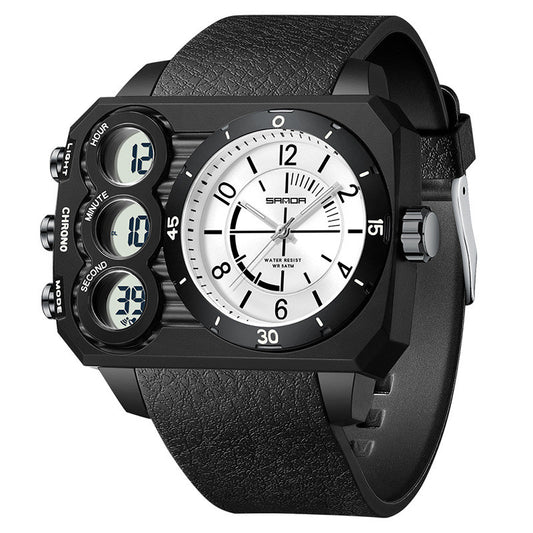 Outdoor Waterproof Sports Watch for Men Rugged Dual Display