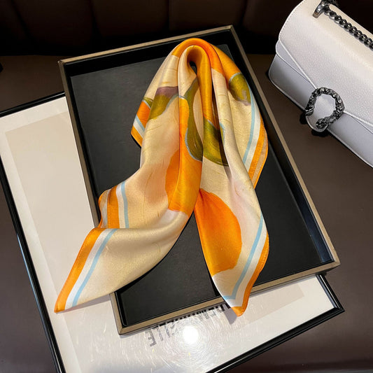 Buy Beige Silk Square Scarf for Women Versatile & Easy to Style