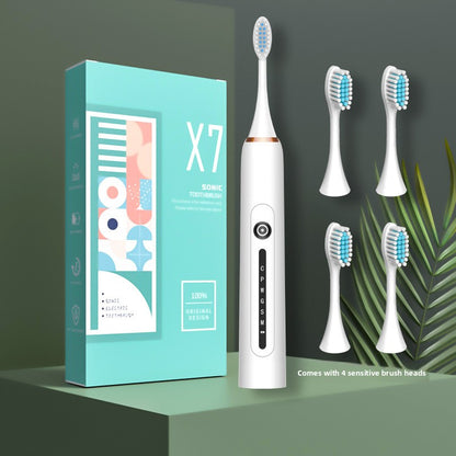Sonic Electric Toothbrush with Soft Bristles for Gentle Clean