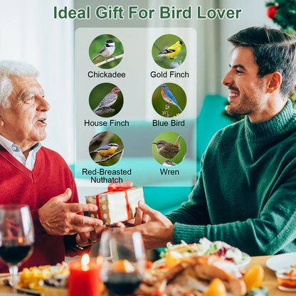 Squirrel-Proof Metal Bird Feeder with 4 Ports for Songbirds