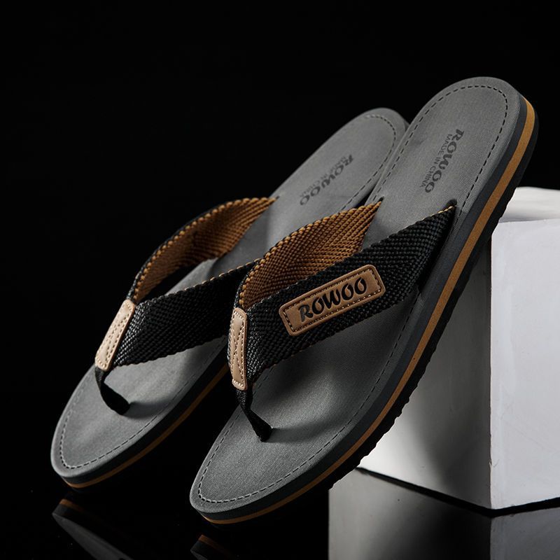 Men’s Stylish Non-Slip Fabric-Strapped Beach Sandals Outdoors