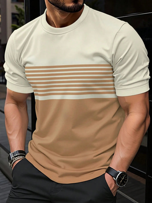 Buy Men’s Crew Neck Casual Shirt – Minimalist Short Sleeve