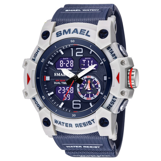 Mens Outdoor Transparent Watch With A Cool Dual-display Design
