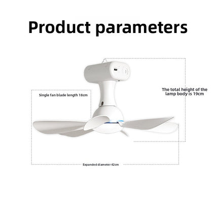 Multifunctional Solar Rechargeable Ceiling Fan Outdoor Use