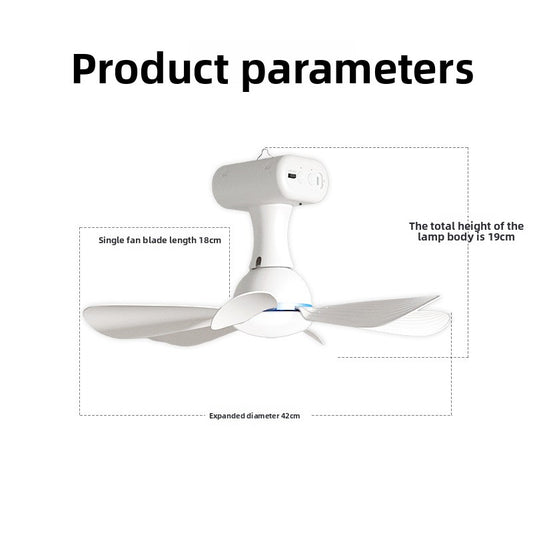 Multifunctional Solar Rechargeable Ceiling Fan Outdoor Use