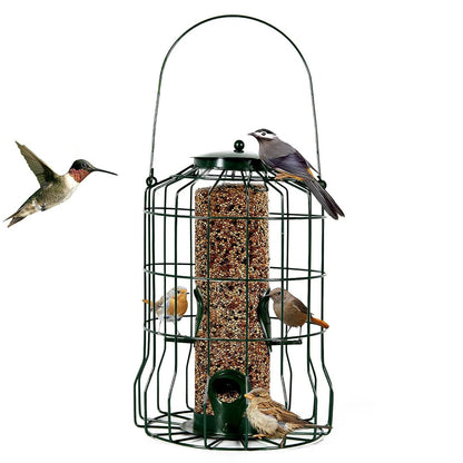 Squirrel-Proof Metal Bird Feeder with 4 Ports for Songbirds