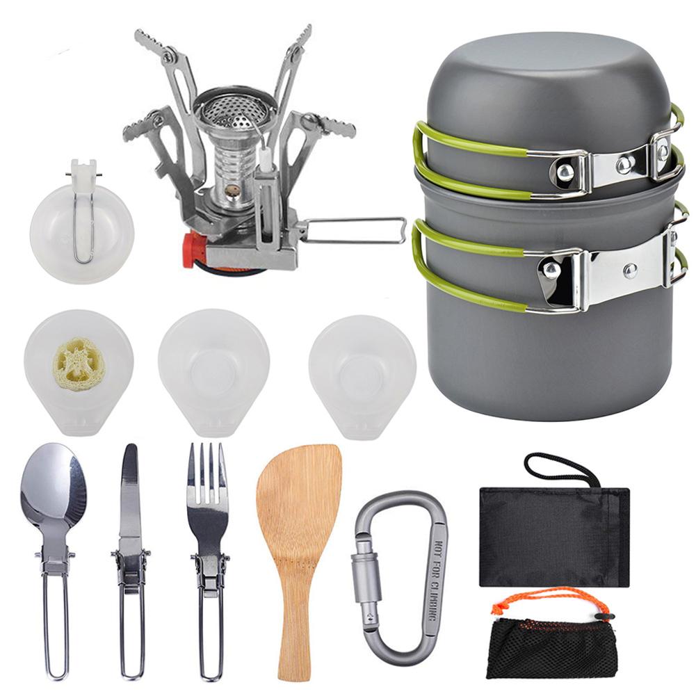 Buy Aluminum Camping Cookware Kit Outdoor Cooking Travel Set