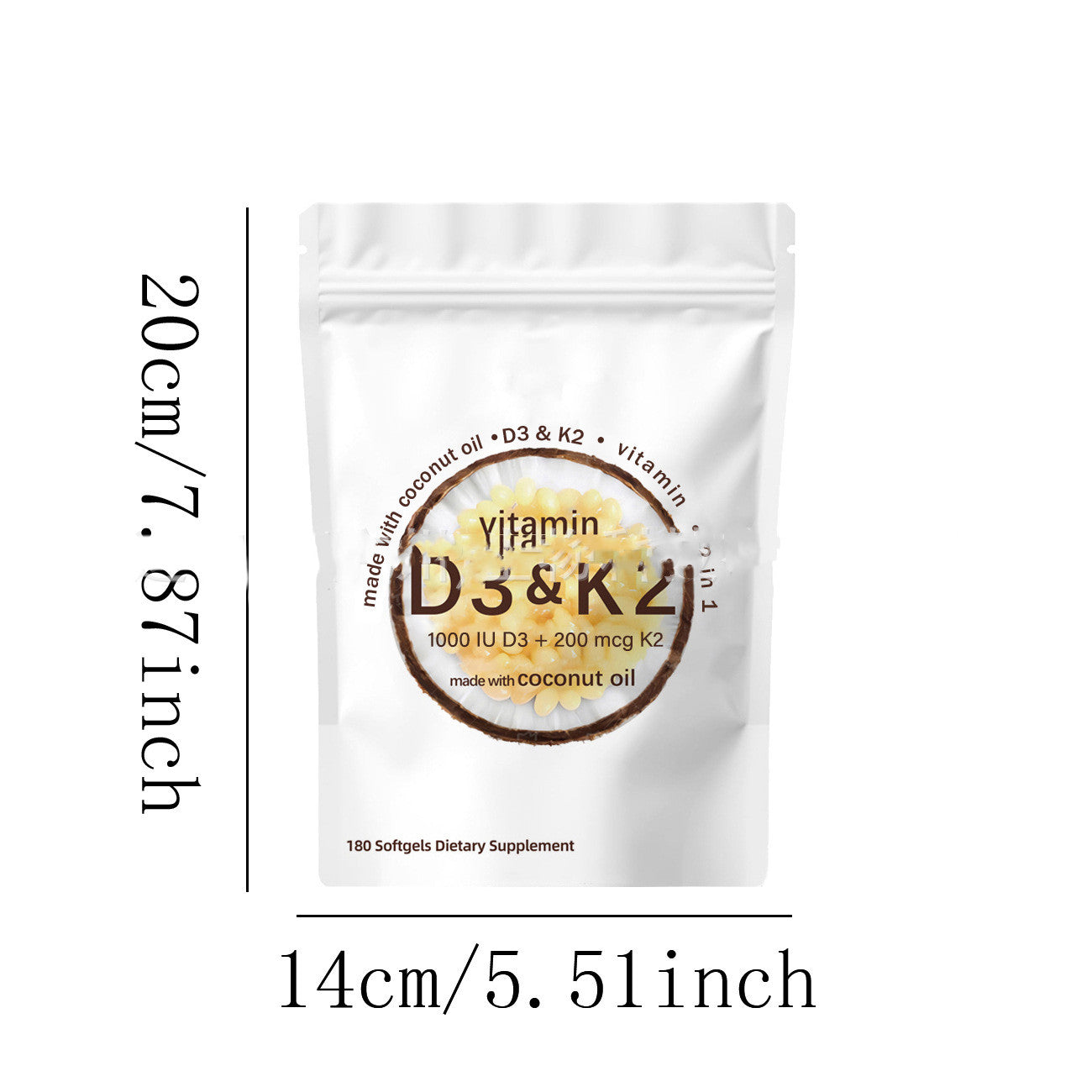 K2 Vitamin Soft Capsules – 180 Tablets for Bone & Heart Care
