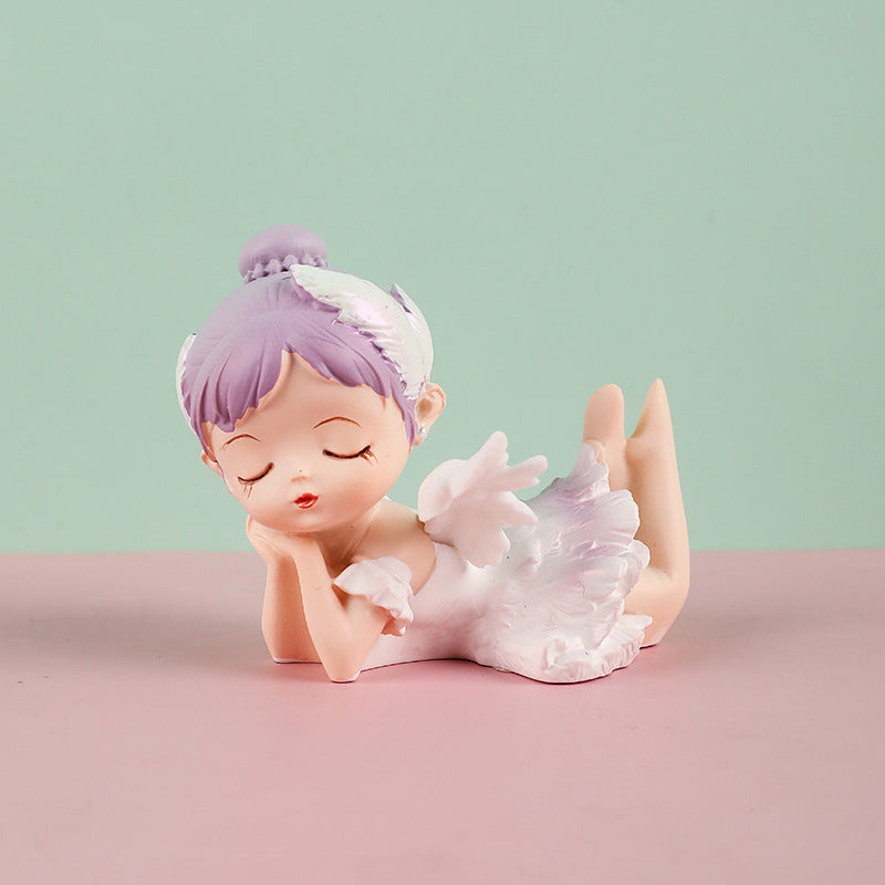 Ballerina Girl Cake Decoration Elegant Home Decor Piece