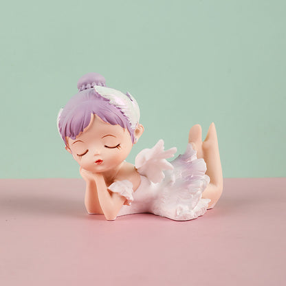 Ballerina Girl Cake Decoration Elegant Home Decor Piece