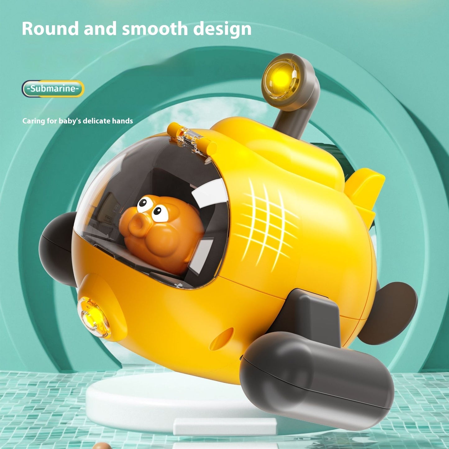 Luminous Submarine Bath Toys Fun Water Catapult Toys for Kids