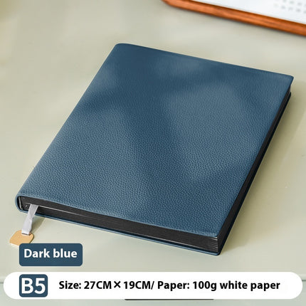 Soft Leather Covered Notebook with Litchi Pattern for Notes